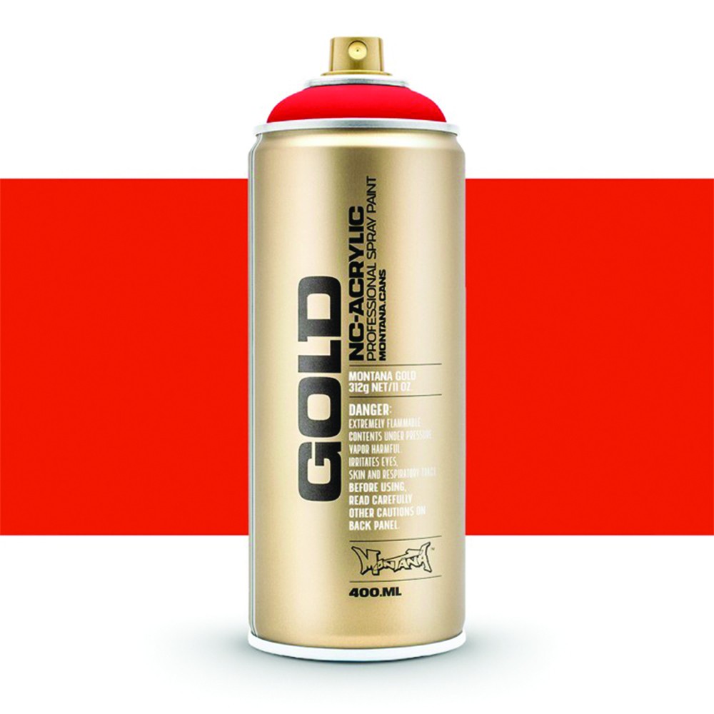 Image of Fluoreszkáló festékszóró - Montana Gold NC-Acrylic Low-Pressure Fluorescent Color artist spray paint 400ml - FIRE RED