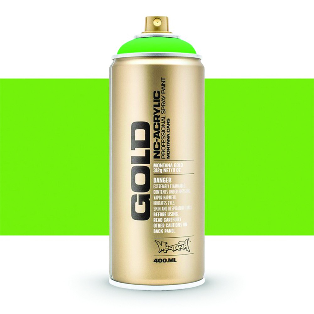 Image of Fluoreszkáló festékszóró - Montana Gold NC-Acrylic Low-Pressure Fluorescent Color artist spray paint 400ml - ACID GREEN