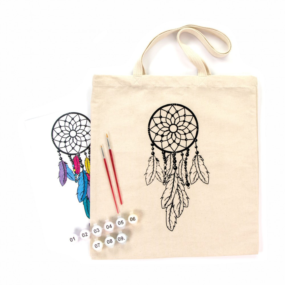 Image of Vászontáska festő készlet - Rósa Talent Ecobag-Painting - Álomfogó
