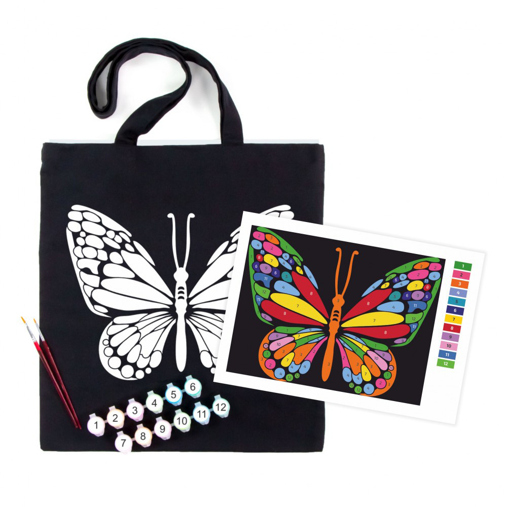 Image of Vászontáska festő készlet - Rósa Talent Ecobag-Painting - Pillangó