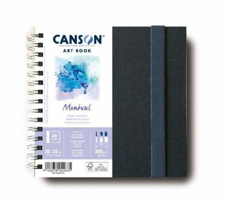 Image of Akvarelltömb - Canson Art Book MONTVAL KÖNYV 300gr, 24 lap, 20x20cm
