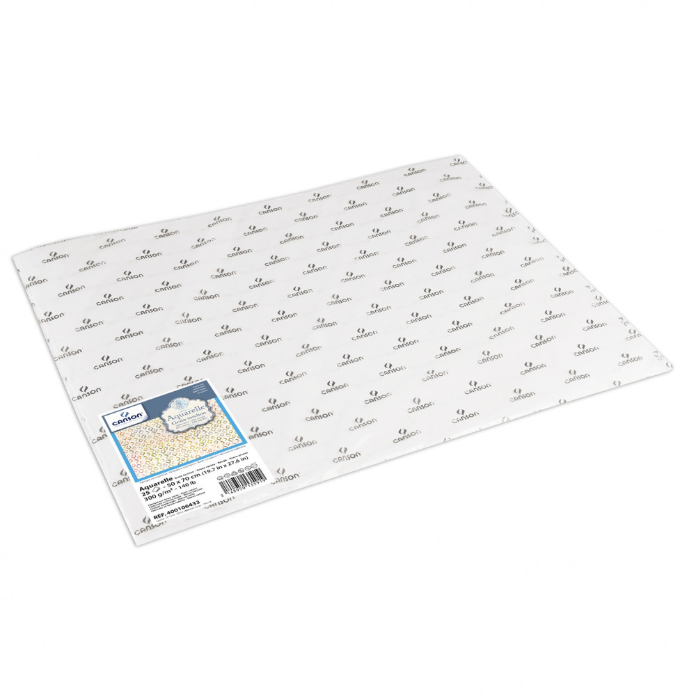 Image of Aquarell CANSON, savmentes akvarellpapír, 60 % pamutból , 300 gr, érdes, 50 x 70 cm ívben