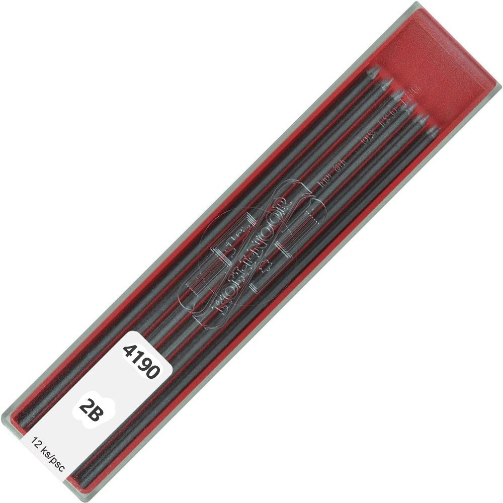 Image of Grafit ceruzabél készlet - Koh-i-noor 2.0 mm graphite pencil lead, 12pcs in set 4190 - 2B