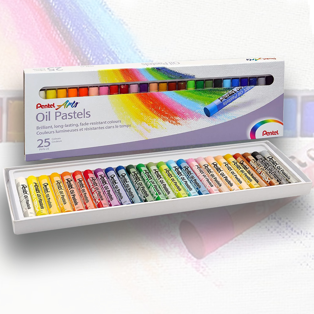 Image of Olajpasztell készlet - Pentel Arts Oil Pastels 25 Colours Set