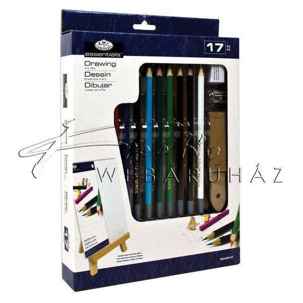 Image of Asztali színes rajzkészlet kis asztali festőállvánnyal - Royal Drawing 17