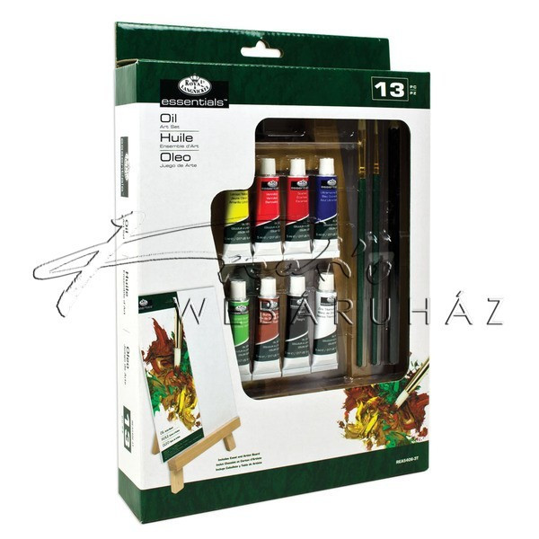 Image of Olaj festőkészlet kis asztali festőállvánnyal - Royal 13