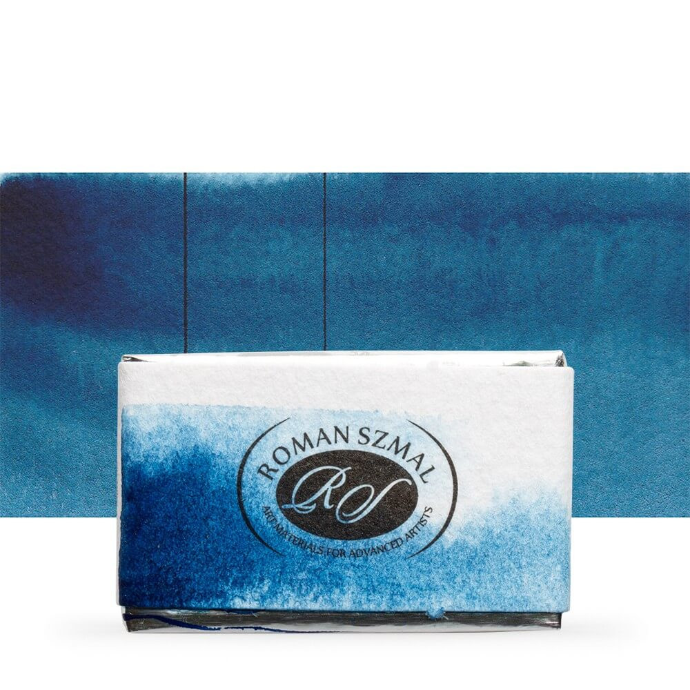 Image of Akvarellfesték, egész szilke - Roman Szmal Aquarius Watercolour Paint Full Pan 3,2ml - Poroszkék / Prussian Blue 219