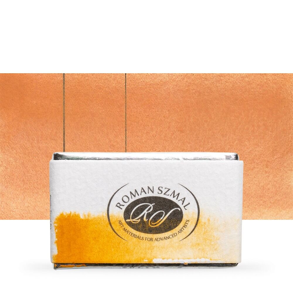 Image of Akvarellfesték, egész szilke - Roman Szmal Aquarius Watercolour Paint Full Pan 3,2ml - Nápolyi sötétsárga / Naples Yellow Deep 234