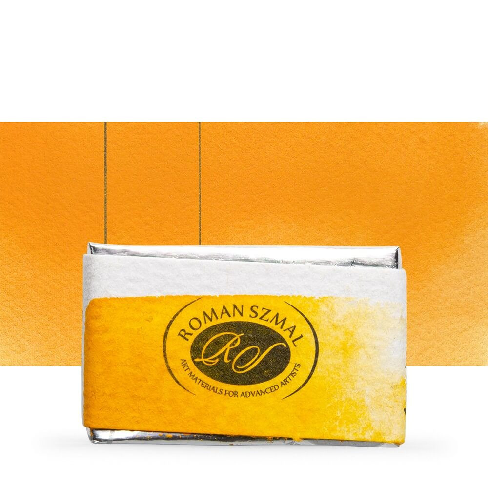Image of Akvarellfesték, egész szilke - Roman Szmal Aquarius Watercolour Paint Full Pan 3,2ml - Kadmiumsárga / Cadmium Yellow Deep 309