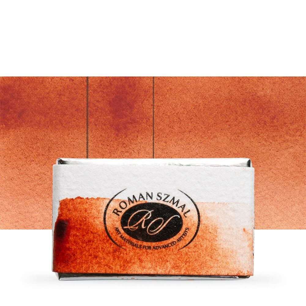 Image of Akvarellfesték, egész szilke - Roman Szmal Aquarius Watercolour Paint Full Pan 3,2ml - Égetett kinakridon sziéna / Quinacridone Burnt Sienna 349