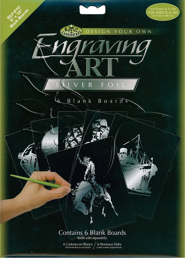 Image of Képkarcoló készlet - Royal&amp;Langnickel Engraving ART - SILVER - minta nélkül, 20,5x25,5cm