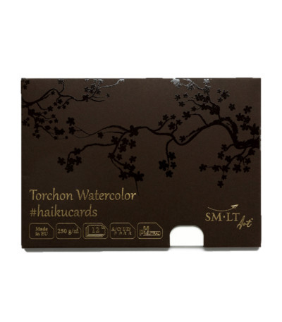 Image of Akvarell festőkártyák dobozban - SMLT Torchon Watercolor Cotton haikucards - 250gr, 12 lapos, A5