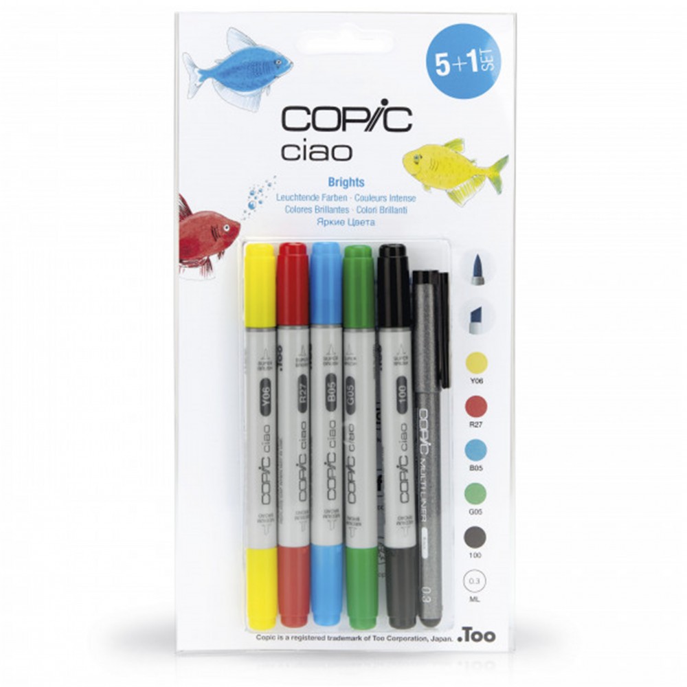 Image of Filctollkészlet - Copic Ciao 5+1 set - Brights