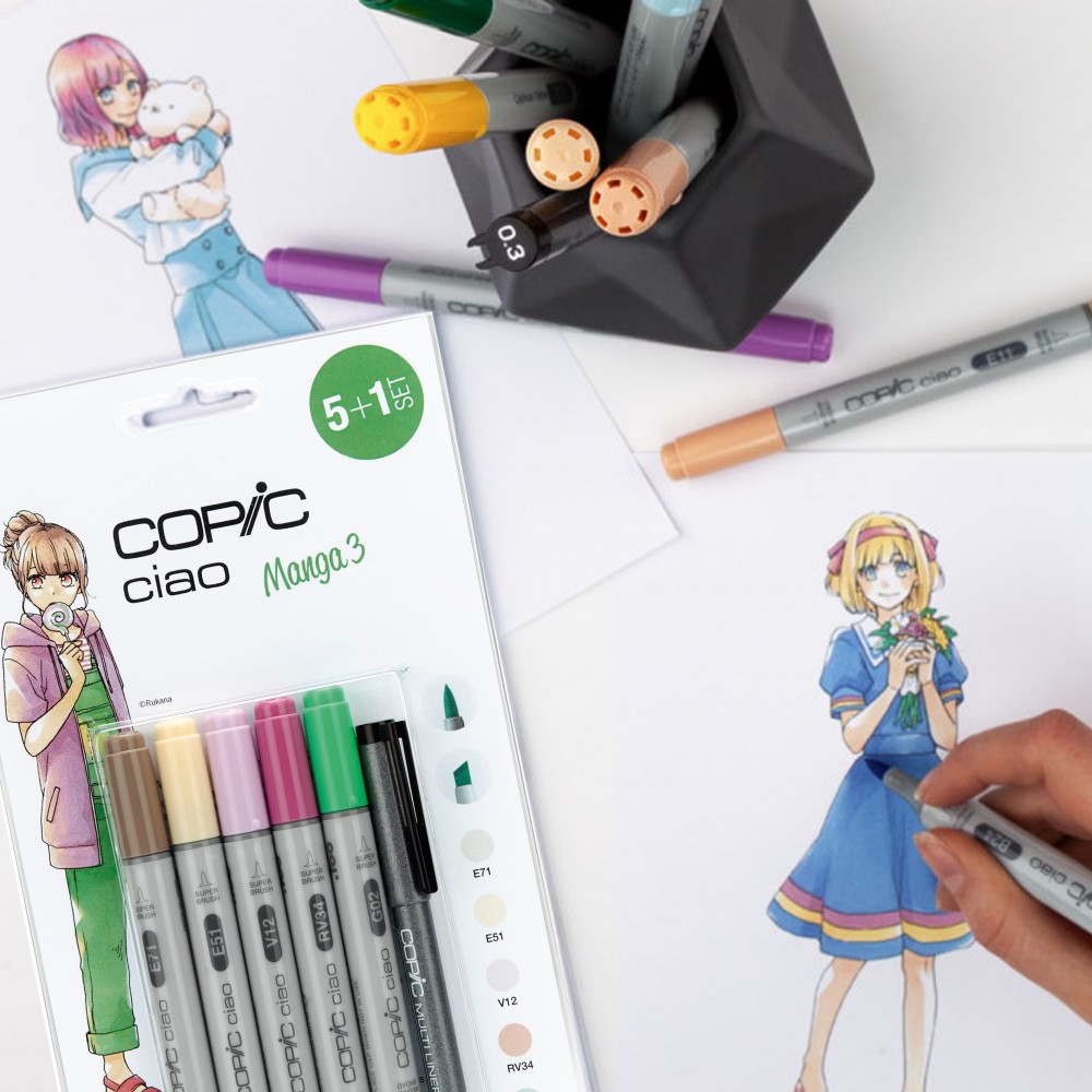 Image of Filctollkészlet - Copic Ciao 5+1 set - Manga 3