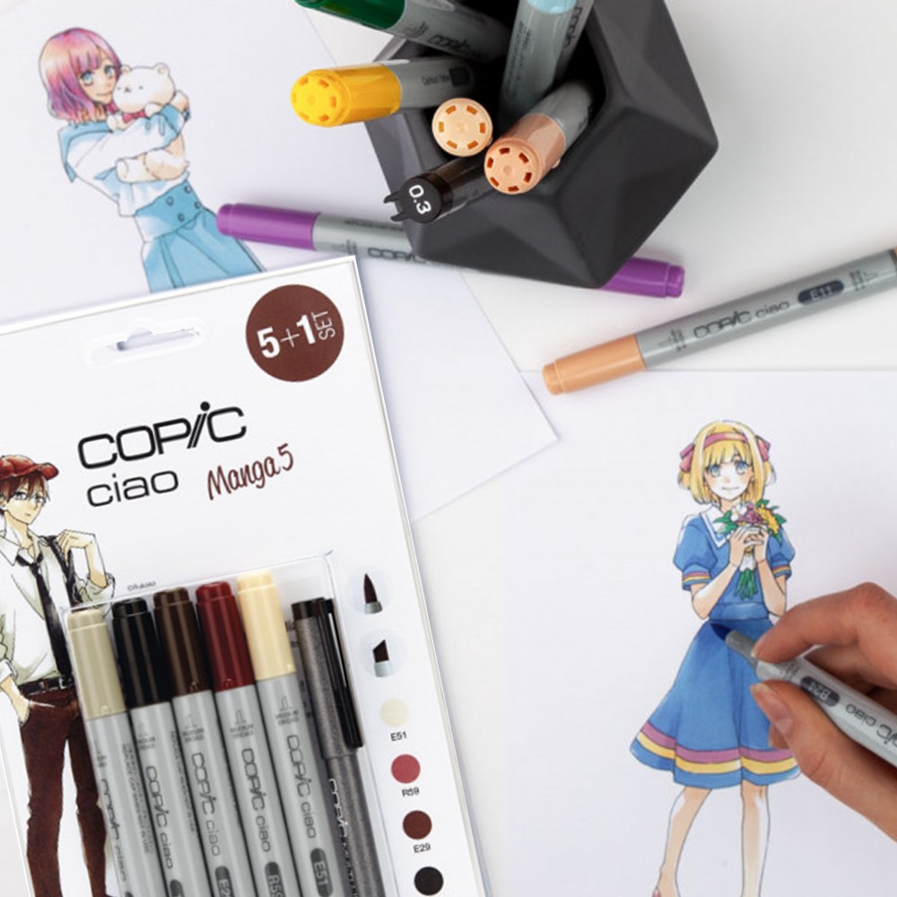 Image of Filctollkészlet - Copic Ciao 5+1 set - Manga 5